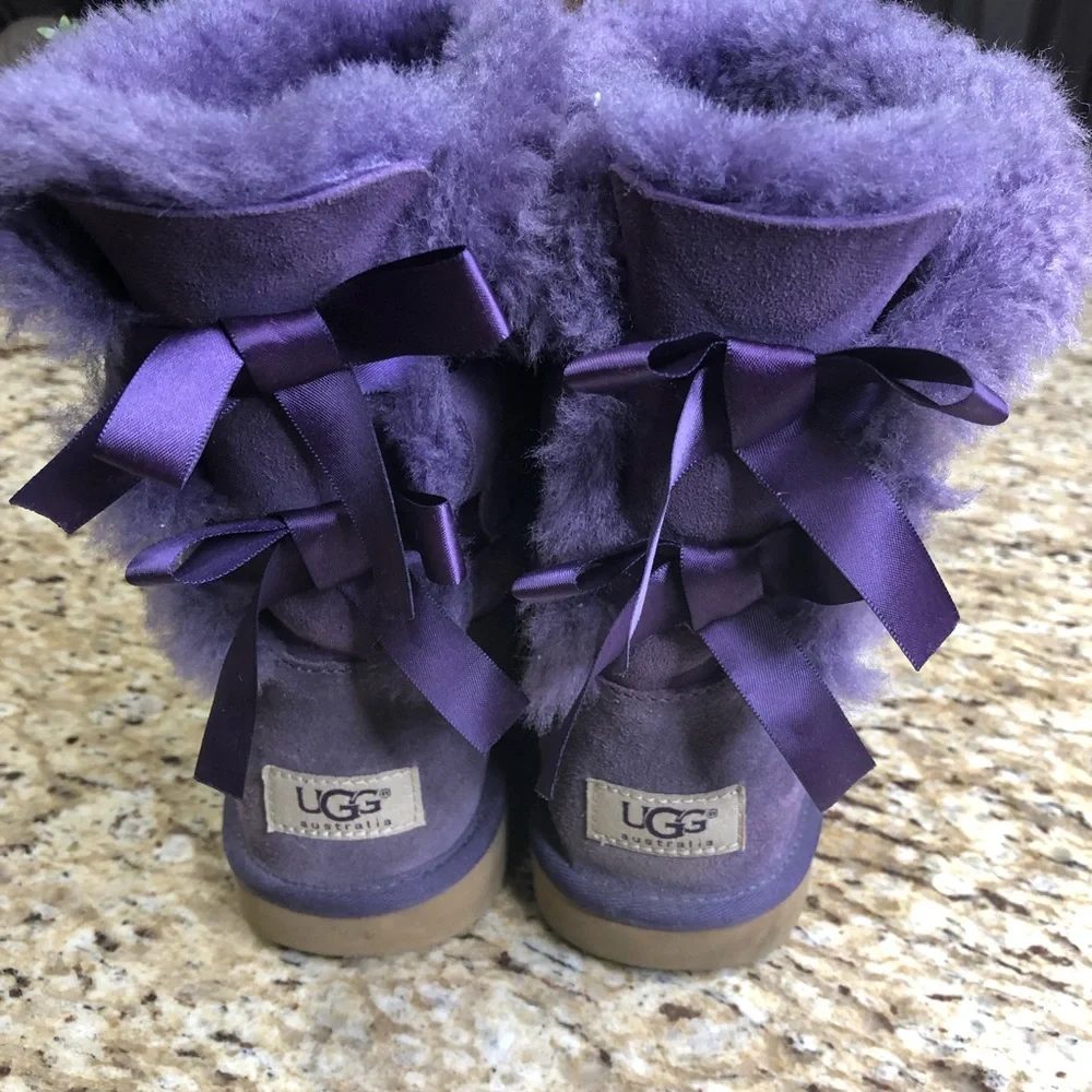 UGG Australia Bailey Bow Boot Purple - PETUNIA 5